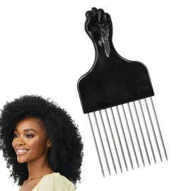 1 x Afro Comb Metal Curling Comb Black Curl Comb Afro Comb Touping Comb Styling Fluffy Comb Hair Styling Tool Afro Comb for Natural Curly Hair Perm and Afro Large Beards