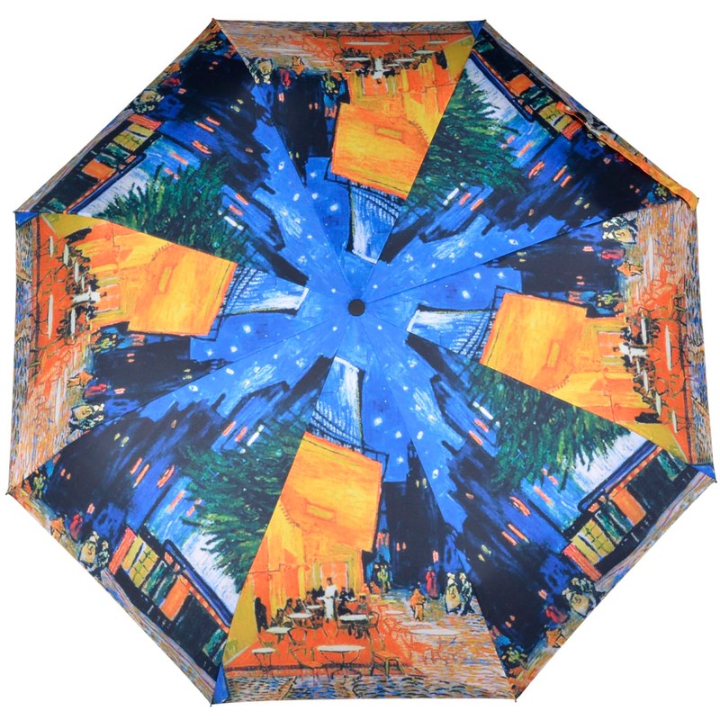 Doppler Women's Automatic Umbrella, Cafet Terrace, Small, Modern