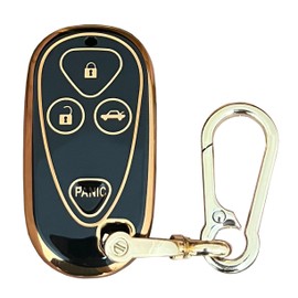 WKEDQAF Key Fob Cover Fit for Acura Keyless Entry Remote Control Key Protective Cover Fit for Acura CL RL TL TSX RSX OUCG8D-387H (Black)