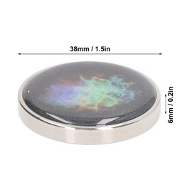 Fayelume Gyroscope, 38mm x 6mm/1.5in x 0.2in Desktop Decompression Galaxy Rotator, Stainless Steel Color Luminous Galaxy Gyroscope Rotator