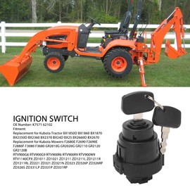 Ignition Switch, K7571 62102, Tractor BX1850D BX1860 BX1870 BX2350D BX2360 BX2370, Ignition Starter Key Switch, Ideal Replacement, with Waterproof, Fireproof Features