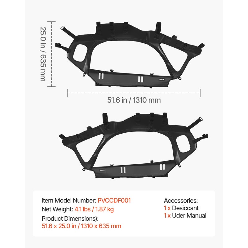 VEVOR Cab Enclosure Upper Doors, Compatible with Can-Am Maverick X3