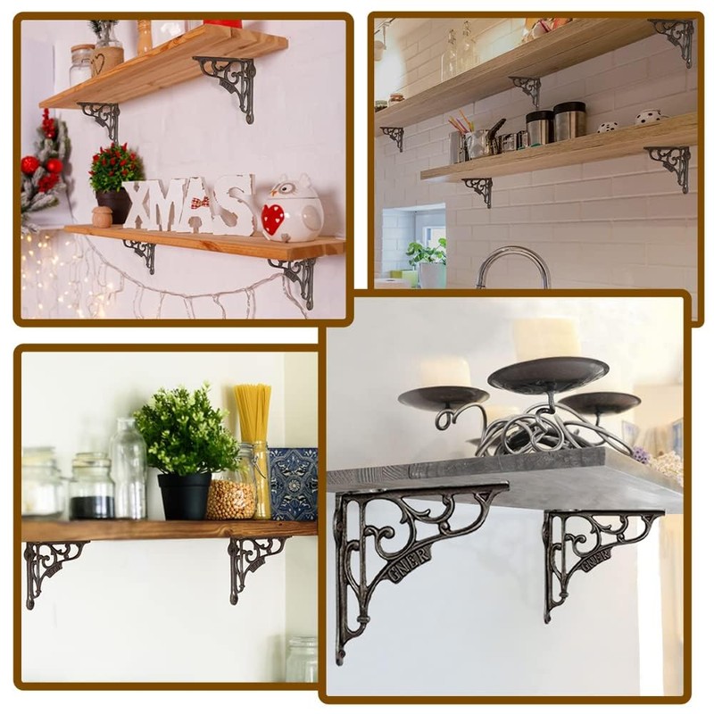 Edenic 2pcs Scaffold Board Shelf Brackets - 5x5 Inch Cast