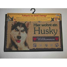 Pfronten Fußmatte Husky (24), Fußabtreter, Türvorleger, Türmatte Hund wetterfest