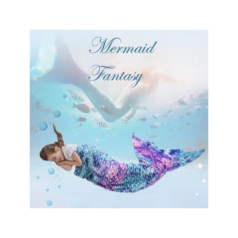 Catalonia Classy Mermaid Tail Blanket, Soft Warm Plush Fleece Sleeping