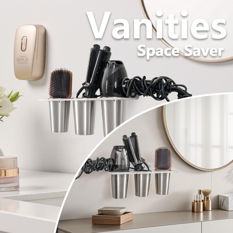 AVMDOM Hair Hot Tools Wall Mount, Hair Tool Organizer Acrylic