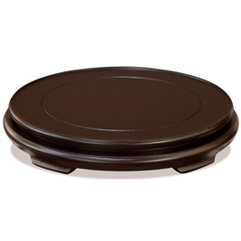 ChinaFurnitureOnline 12 Inch Dark Brown Round Chinese Wooden Stand