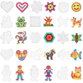 Ezydka 15Pcs Fuse Beads 5mm Fuse Beads Pegboards Clear Animal Shape Fuse Beads Boards