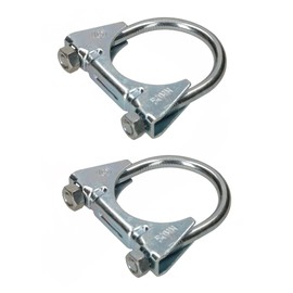 KOTARBAU® Set of 2 50 mm Exhaust Clamp Pipe Clip Pipe Clip U Bolt for Mounting Aerial Pipes Masts Universal Clamp for Pipe Connections