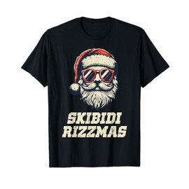 Skibidi Rizzmas Santa Funny Christmas Boys Teens Kids Men T-Shirt