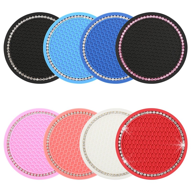 yousheng 2PCS Bling Car Cup Coaster, Universal Vehicle Bling Holder