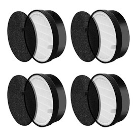 LV-H132 Replacement Filter for LEVOIT Air Purifier Replacement Filter LV-H132-RF, Funmit 3-in-1 H13 True HEPA Filter Replacement, 4 Pack