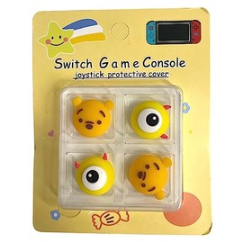 Prysm Gaming Winnie & Cyclops Pack of 4 Rubber Thumb Grips Caps Covers Compatible With Original Switch Joy-Con OLED Switch Joycon & Switch Lite