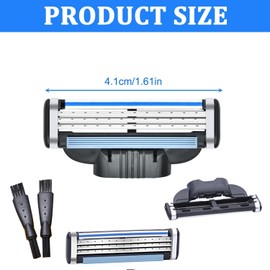 ysister Pack of 20 Mach 3 Blades, Mach 3, Mach3 Razor Blades, Mach 3 Turbo Blades Replacement Blades Razor Blades for Men, Professional Shaving with 2 Brushes