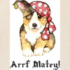 CafePress Welsh Corgi Pirate Tote Bag Reusable Natural Beige Canvas