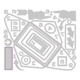 Sizzix Sizzx Thinlits Cutting Dies 48PK Postale by Tim Holtz | 665927 | Chapter 3 2022, Plastic Paper, Multicoloured, One Size