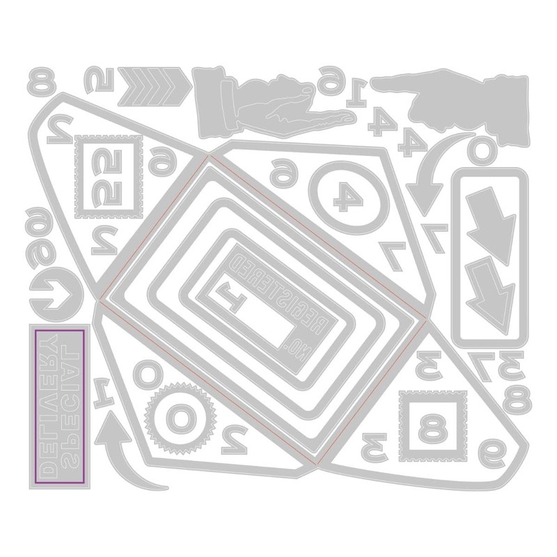 Sizzix Sizzx Thinlits Cutting Dies 48PK Postale by Tim Holtz