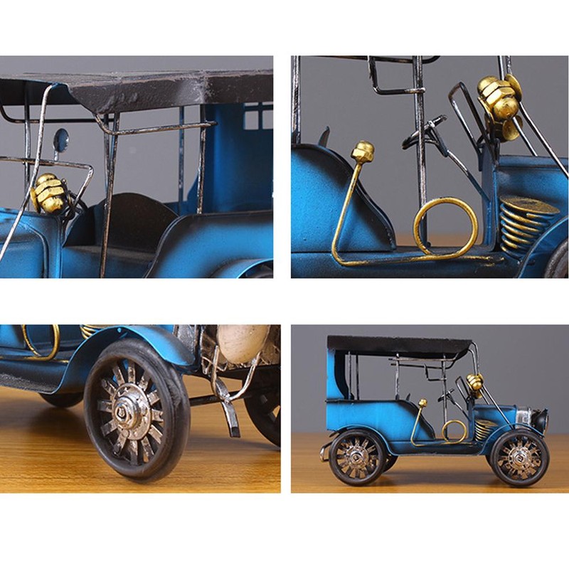 Retro Nostalgic Metal Crafts Car Models Ornaments Home Decoration for