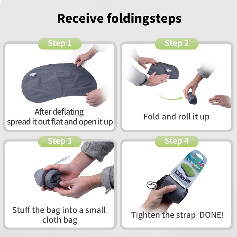 Naturehike Aeros Travel Pillow TPU Ultralight Inflatable Waterproof Compressorba Camping