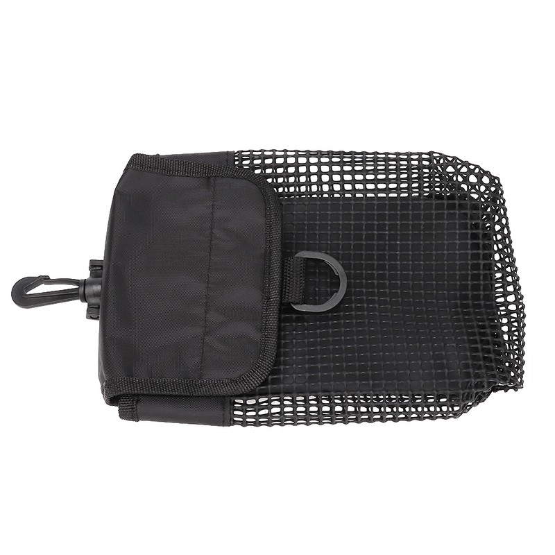 Outdoor Portable Lightweight Diving Mesh Gear Bag Package with Buckle(black)