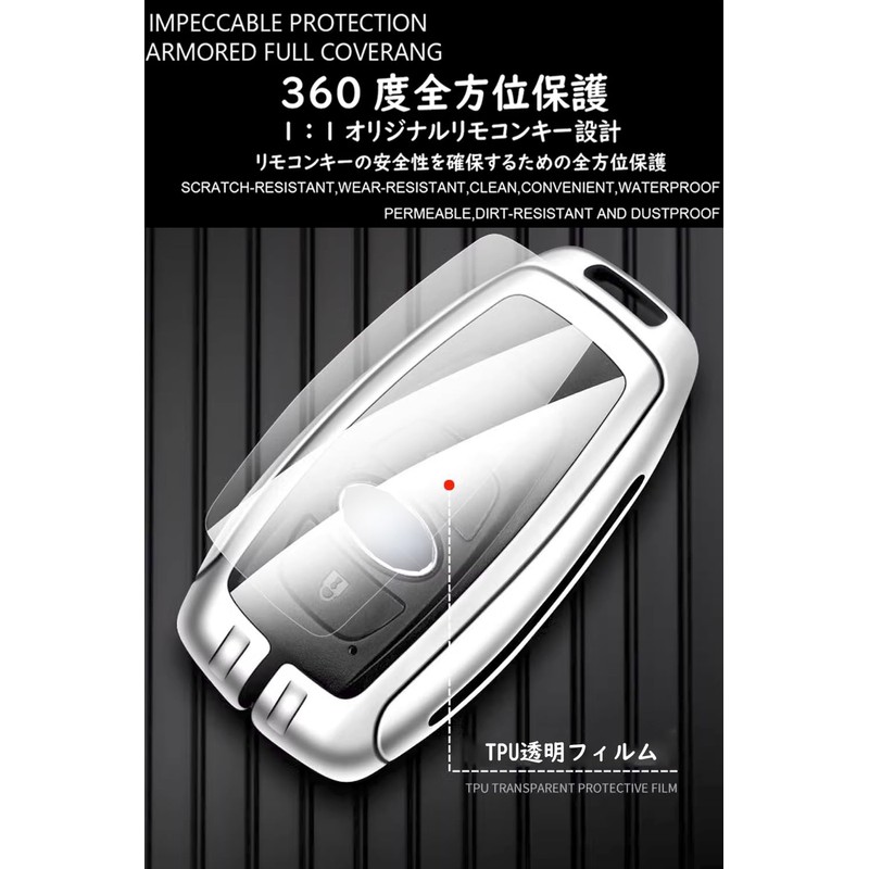 [TECART] SUBARU Key Case, Key Holder, Aluminum Alloy, Genuine Leather,