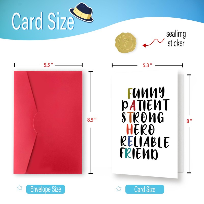 Bestmelo Funny Fathers Day Card for Dad Him Husband,Unique Father's