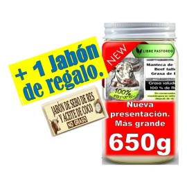 Grasa De Res, Manteca D Vaca, Cebo De Buey, Beef Tallow 500g                                                                                          
