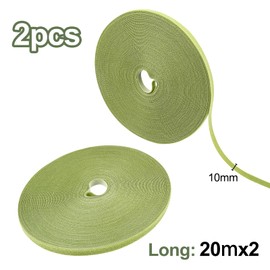 Magrimaxio 40 m Plant Ties Green 10 mm, Plant Velcro Cable Ties Resealable, Plant Tape Weatherproof Velcro Tape Roll, Plant Attachment Cable Ties for Tying Trellis