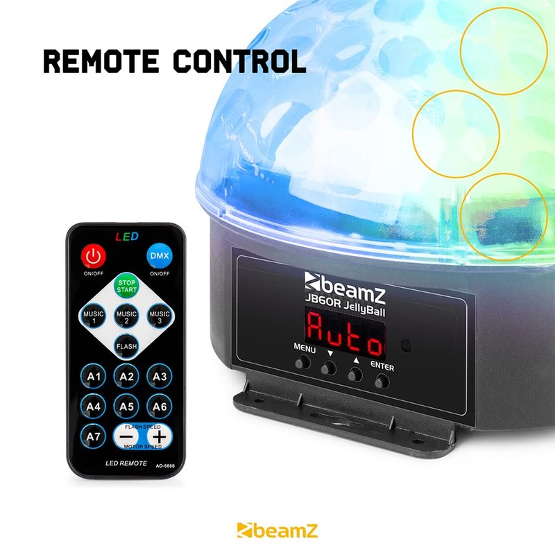 BeamZ JB60R Jelly Ball - LED Disco Ball Party Light