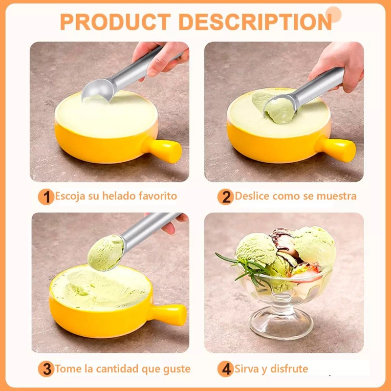Luxury Pala Helado Cuchara Bolas De Nieve Despachador Porcionador