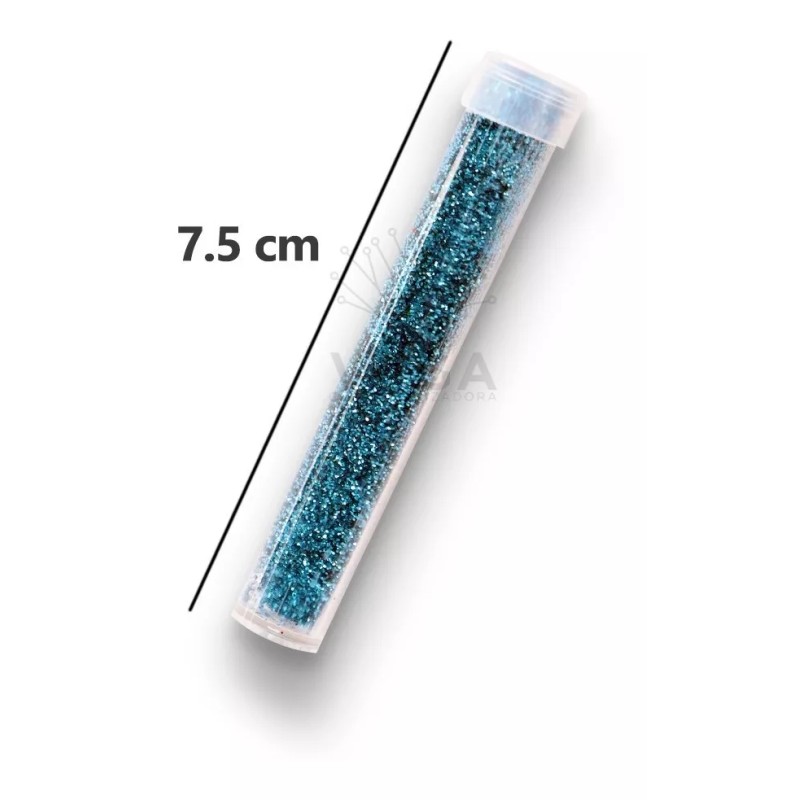 Vaga 12 Tubos Diamantina Brillantina Polvo Colores Manualidades