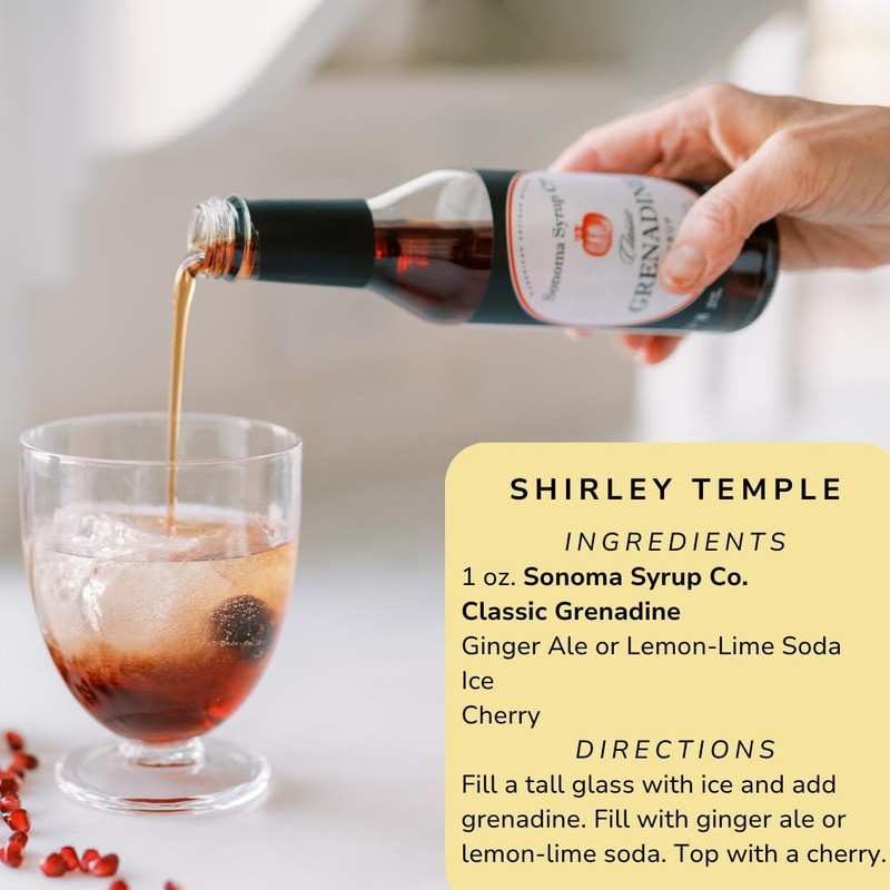 Sonoma Syrup Co Grenadine Syrup 8 Fl Oz for Shirley