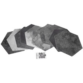 10Pcs Simulation Hexagonal Unique Pattern Waterproof Non-Slip Self Adhesive Tile Floor Sticker