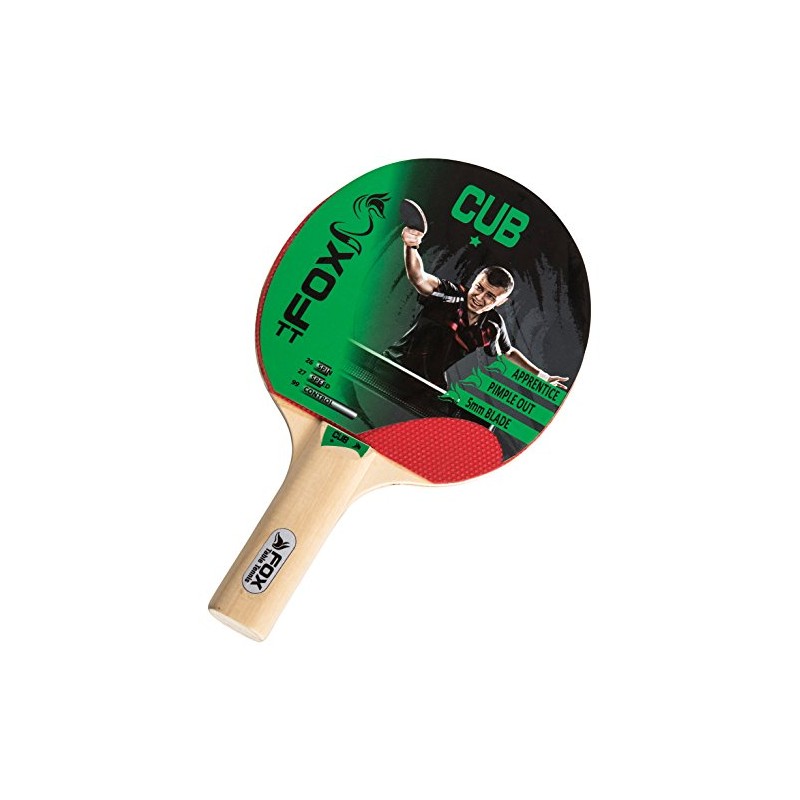 Fox TT Cub 1 Star Table Tennis Bat - Red,