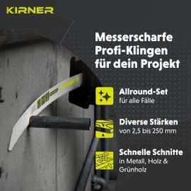 KIRNER Reciprocating Saw Blades Set Wood, Metal & Greenwood [Complete Set for Any Application] Pack of 12 Metal Reciprocating Saw Blades Wood & Reciprocating Saw Blades Greenwood with Box