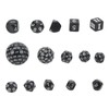 15Pcs Polyhedral Dice Set Acrylic D3 to D100 Table Gaming