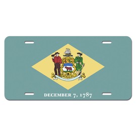 GRAPHICS & MORE Delaware State Flag Novelty Metal Vanity License Tag Plate