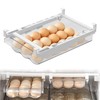MDHAND Drawer Egg Holder, Fridge Egg Holder with Slide Rail