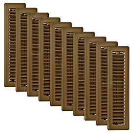 Imperial RG0168 2.25 x 12-Inch Louvered Floor Register, Brown, 10 Pack
