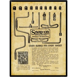 Snap-on 1922 Motor Tool Specialty Co. New Metal Sign: SNAP-ON Tools, Socket Wrenches