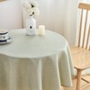 SPRICA Round Tablecloth 120cm/48in Diameter Water Resistant Linen Effect Coarse