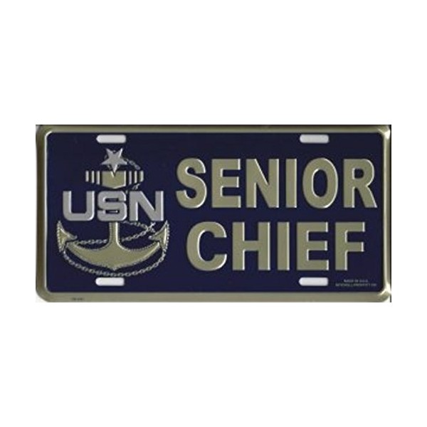 Mitchell Proffitt Navy Senior Chief Metal License Plate