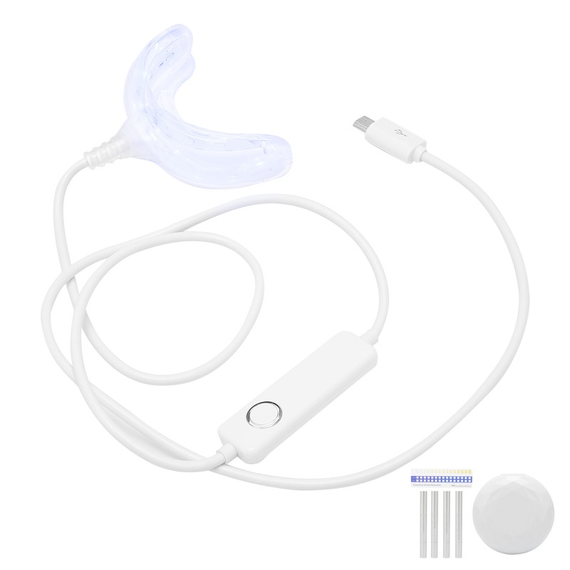 Teeth Whitening Device Soft Silicone Blue Light Timing Dental Teeth