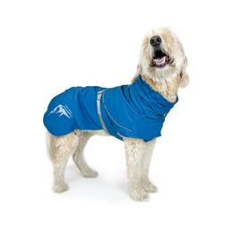 Huskimo Peak Dog Waterproof Raincoat, Fjord Blue, 46cm