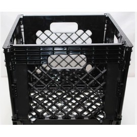 LASE 12"/LP Vinyl Record Black Plastic Case Foldable-Road/Storage Stackable(80 vinyl)