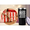 AMZUShome I Am A Proud Boss Travel Mug Tumbler.Funny Boss