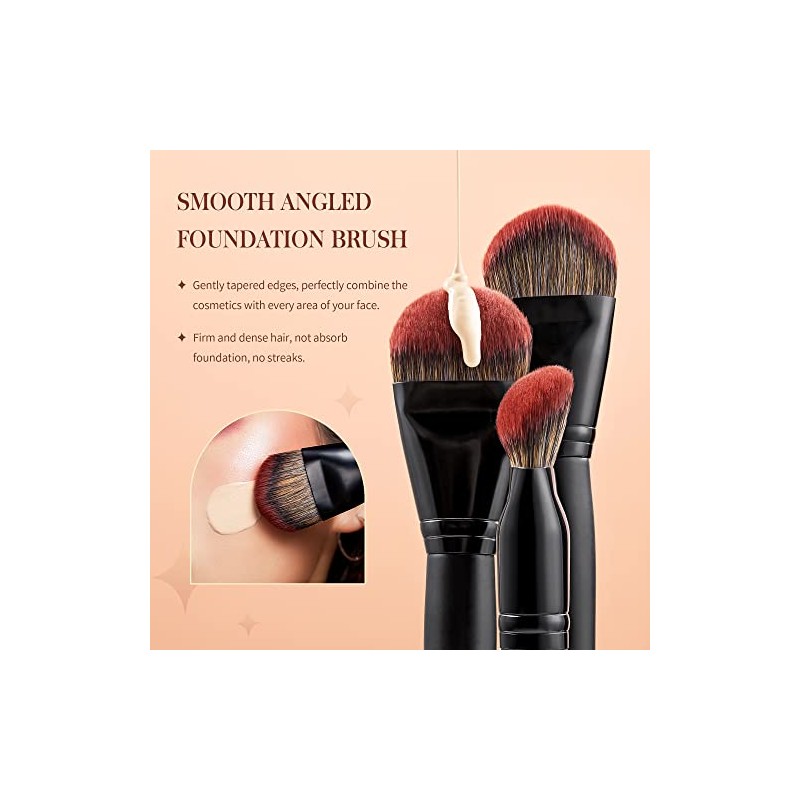 Jessup Set 21 Profesional Brochas Maquillaje Vegana para Rostro y