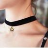Ziper Cosplay Black Lolita Bell Choker Cat Gothic Collar