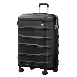 MGOB 28 Inch Luggage with Spinner Wheels, Large Hard Shell Suitcase, Lightweight PP Luggages with TSA Lock, Checked-Large Suitcases 28-Inch, Black
