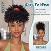DEYNGS Black Afro Headband Wig Kinky Curly Headband Wig with